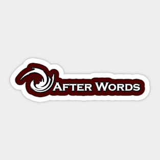 After Words White Logo Sticker